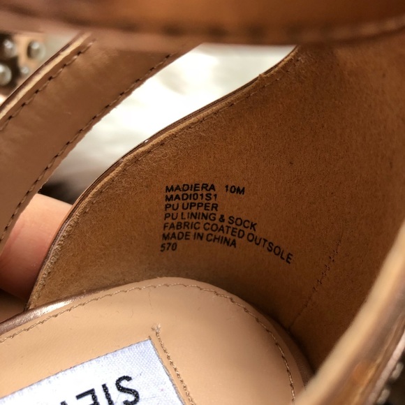 NWOT STEVE MADDEN Madiera Rose Gold Block Heels 10 - Picture 8 of 8